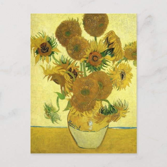 Carte Postale Still Life - Vase avec 15 tournesols par van Gogh (Devant)