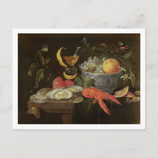 Carte Postale Still Life with Fruit and Shell Fish, 1653 (Devant)