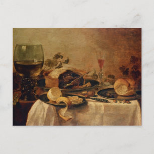 Carte Postale Still Life with Fruit Pie, 1635