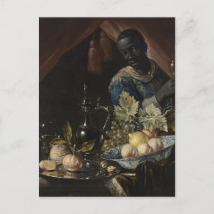 Carte Postale Still-life with peaches and a lemon