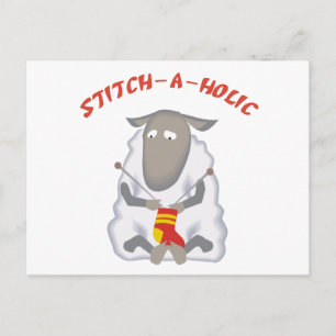 Carte Postale Stitch-a-holic Knitter