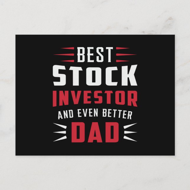 Carte Postale Stock Stock de marché Investisseur Bull Trader (Devant)