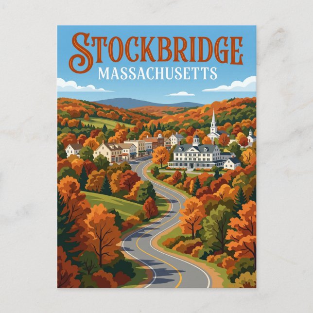 Carte Postale Stockbridge États-Unis (Devant)