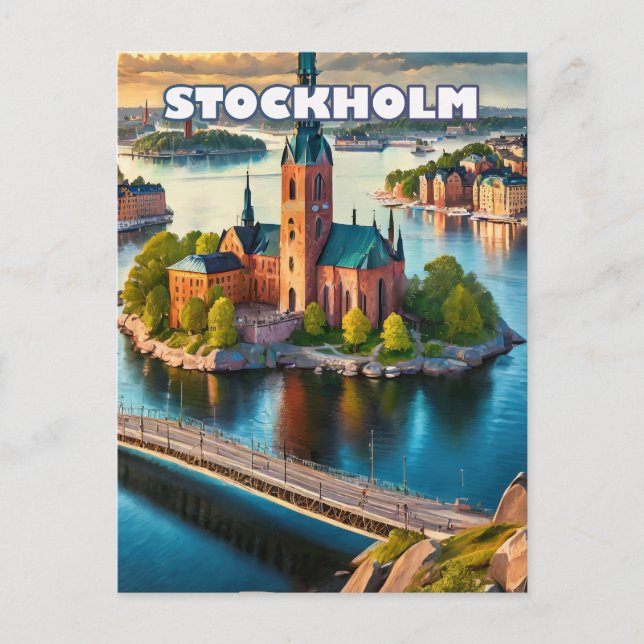 Carte Postale Stockholm, perle scandinave (Devant)