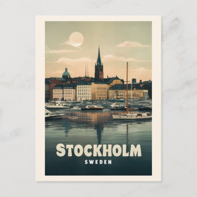 Carte Postale Stockholm suède (Devant)