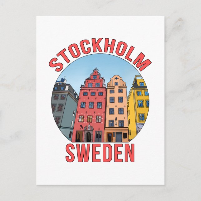 Carte Postale Stockholm Suède (Devant)