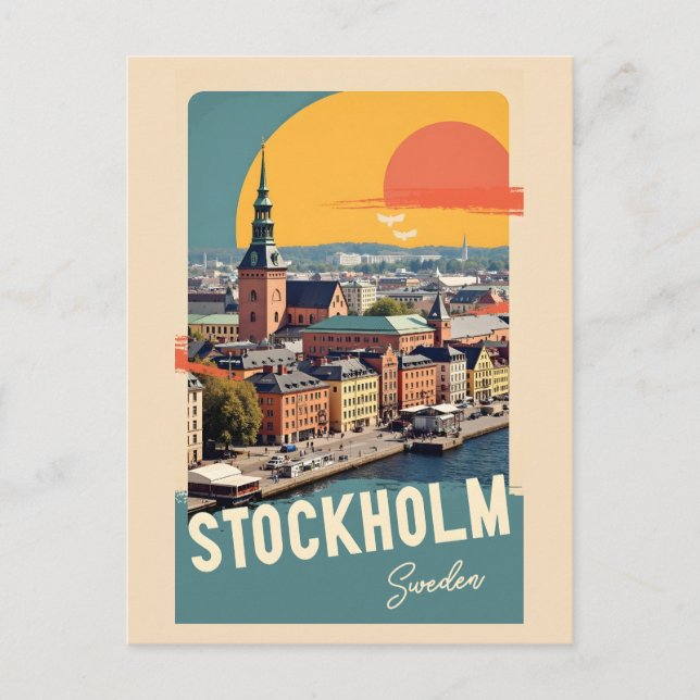 Carte Postale Stockholm Suède (Devant)