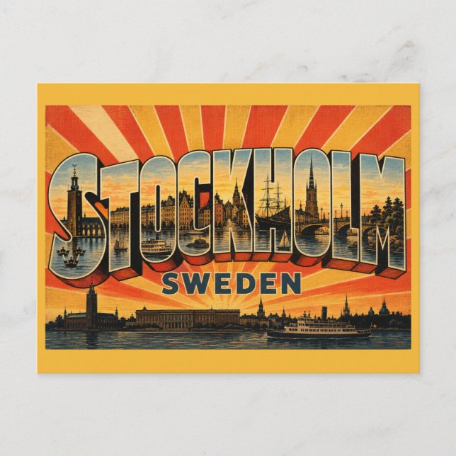 Carte Postale Stockholm Suède Capitale Archipel (Devant)