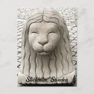 Carte Postale Stockholm Suède Lion de pierre Vieille ville Perso