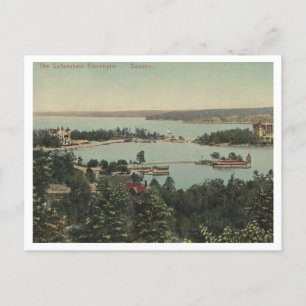 Carte Postale Stockholm Suède, Saltseabath 1910 Vintage
