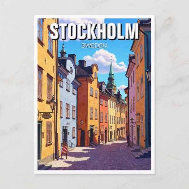 Carte Postale Stockholm Suède Voyages (Devant)