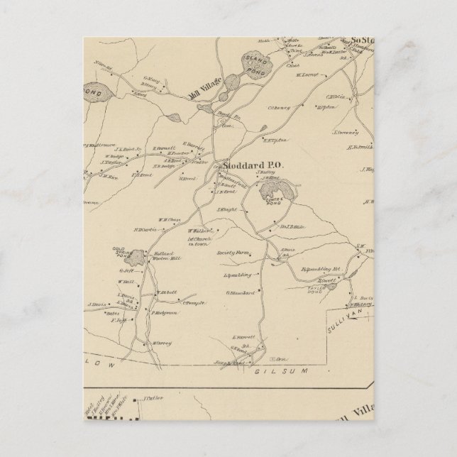 Carte Postale Stoddard, Cheshire Co (Devant)