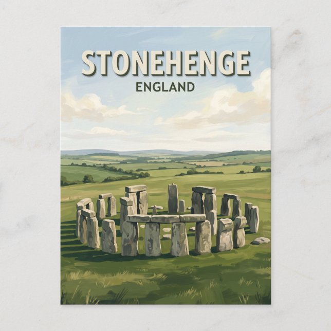 Carte Postale Stonehenge Amesbury Angleterre (Devant)