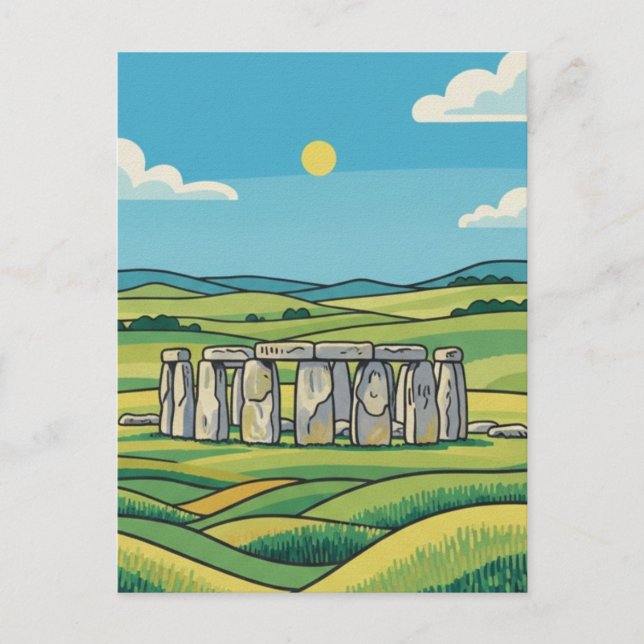 Carte Postale Stonehenge Angleterre Royaume-Uni Voyage (Devant)