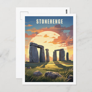 Carte Postale Stonehenge Royaume-Uni Famous Travel Place