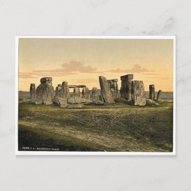 Carte Postale Stonehenge, Salisbury, England rare Photochrom (Devant)