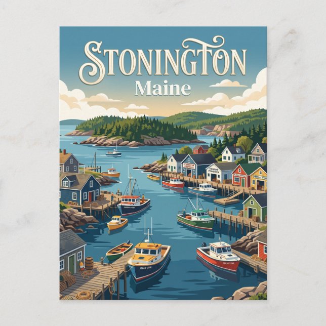 Carte Postale Stonington, Maine (Devant)
