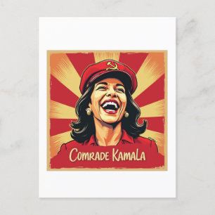 Carte Postale Stop Kamunism Harris Walz 2024 Camarade Kamala