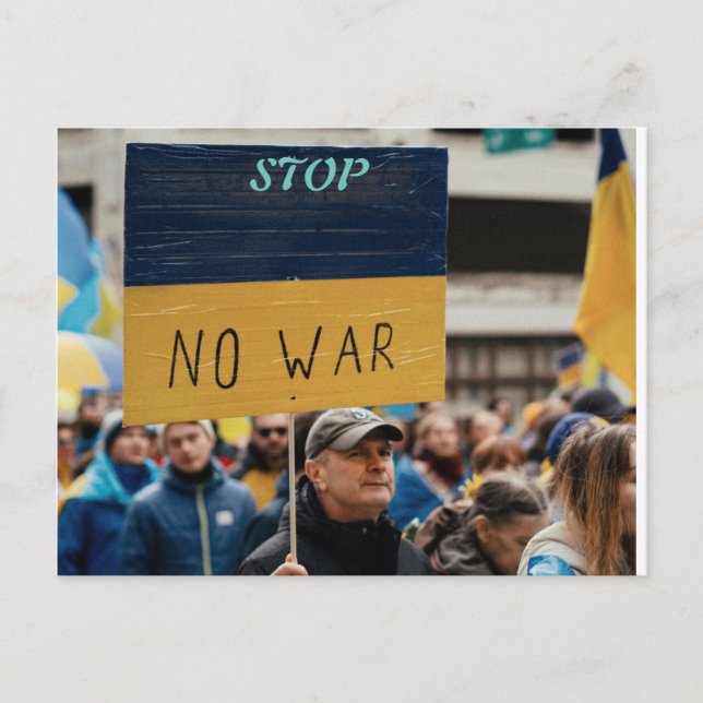 CARTE POSTALE STOP NO WAR (Devant)