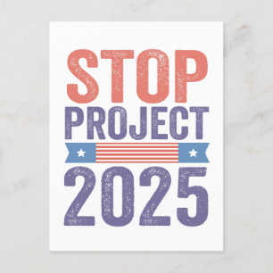 Carte Postale Stop Project 2025 Trump American Patroitic