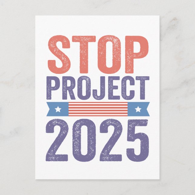 Carte Postale Stop Project 2025 Trump American Patroitic (Devant)