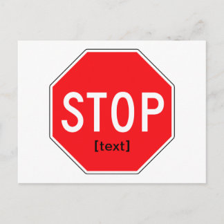 Carte Postale Stop Sign for a Cause