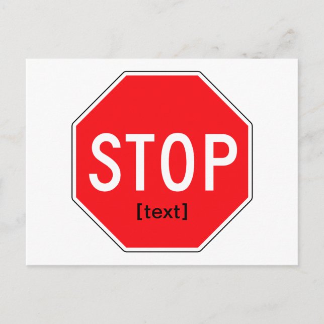 Carte Postale Stop Sign for a Cause (Devant)