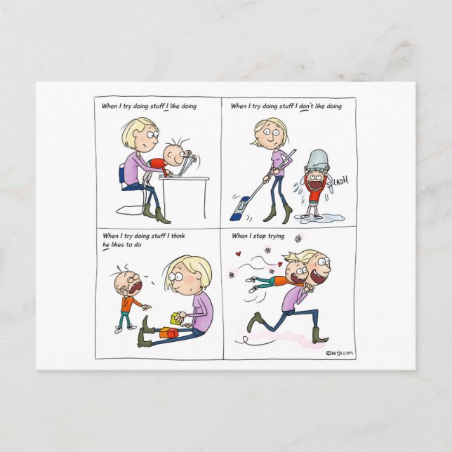 Carte Postale Stop Trying (Devant)