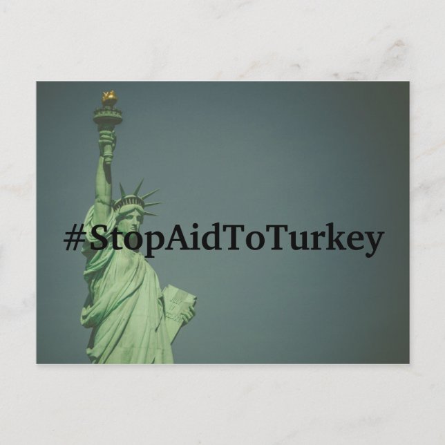 Carte postale #StopAidToTurkey (Devant)