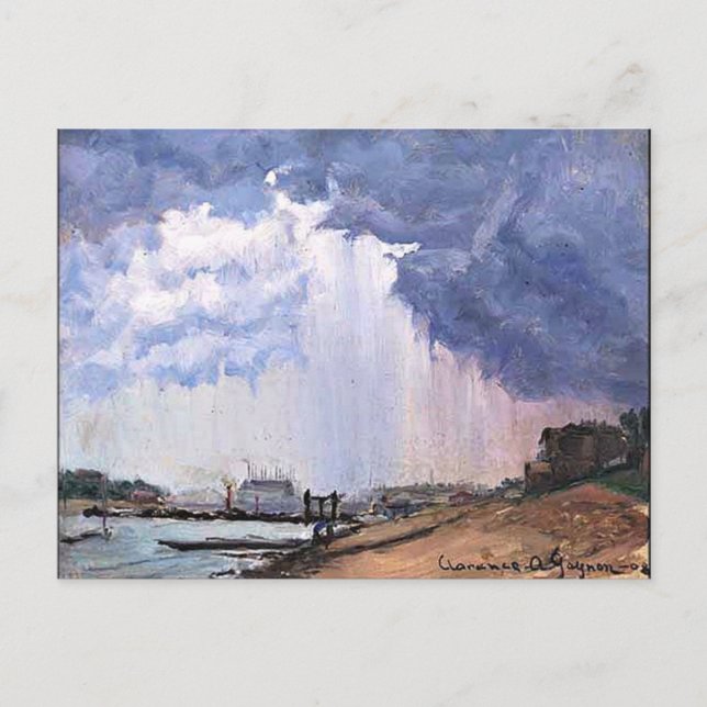 Carte Postale Stormy Day, peinture d'art (Devant)