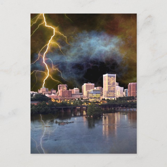 Carte Postale Stormy Richmond Skyline (Devant)