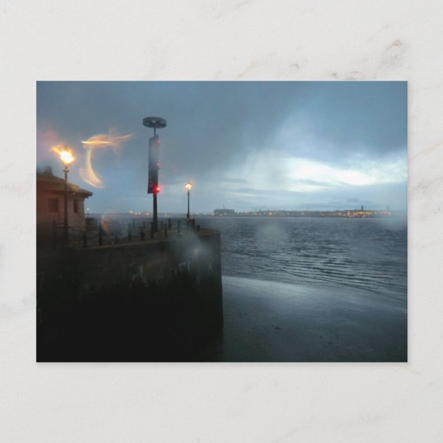Carte Postale Stormy River Mersey (Devant)