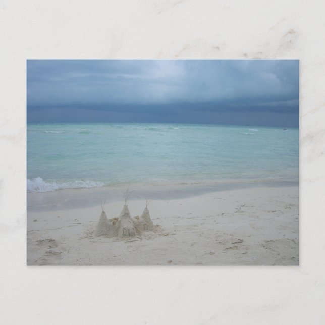 Carte Postale Stormy Sandcastle Beach Landscape (Devant)