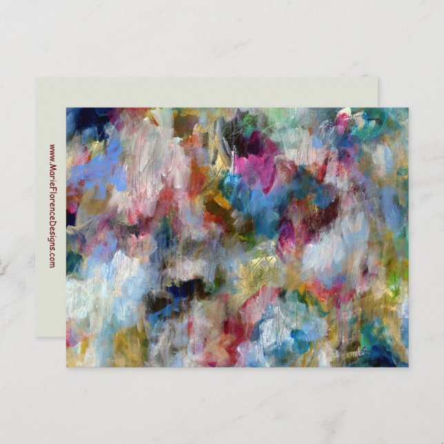 Carte Postale Stormy Sky Expressive Art Contemporain (Devant / Derrière)