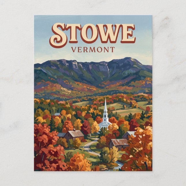 Carte Postale Stowe Vermont (Devant)