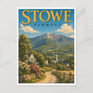 Carte Postale Stowe Vermont Mont Mansfield GeoSaga