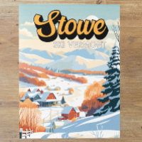 Stowe Vermont Vintage hiver