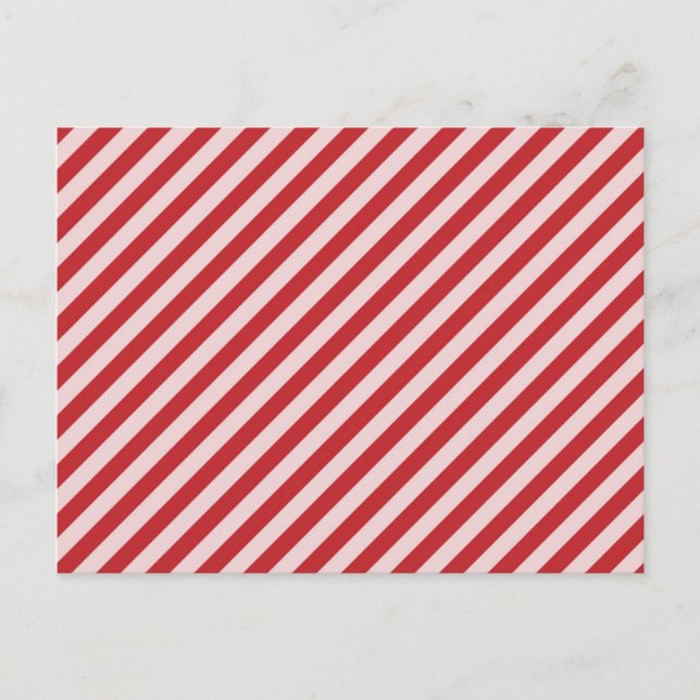 Carte Postale [STR-RD-1] sucre de canne rouge et blanc rayé (Devant)