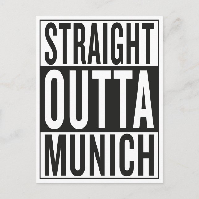 Carte Postale straight outta (Devant)