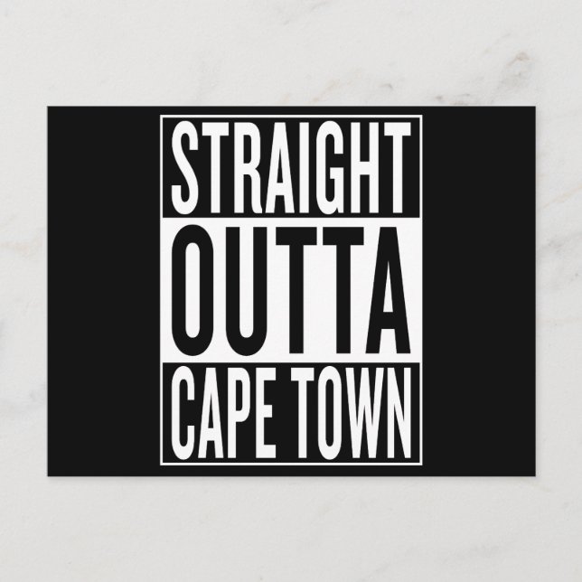 Carte Postale straight outta Cape Town (Devant)
