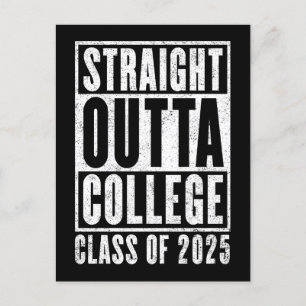 Carte Postale Straight Outta College 2025 (en détresse)