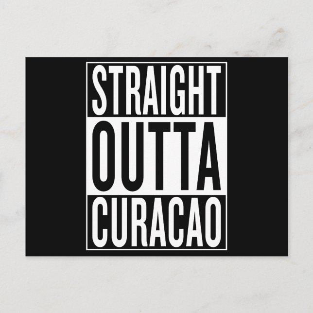 Carte Postale straight outta Curacao (Devant)