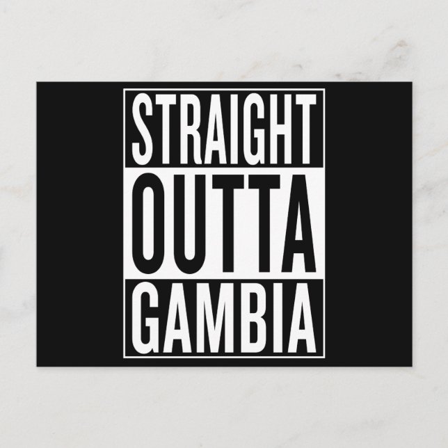 Carte Postale straight outta Gambia (Devant)