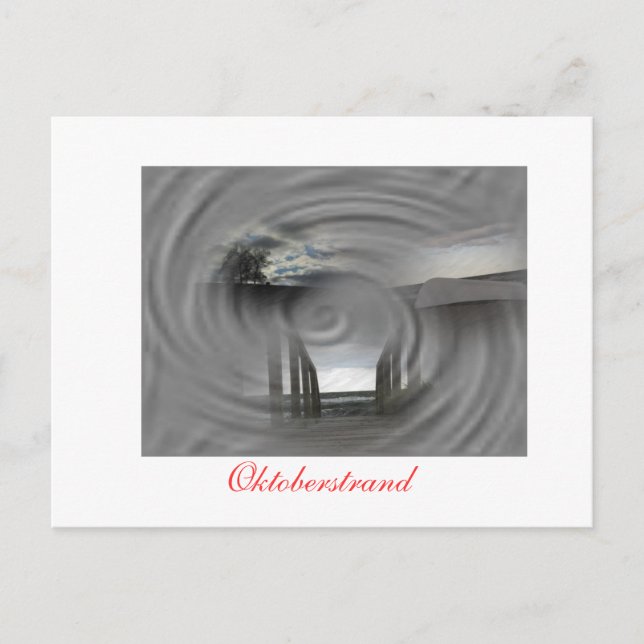 Carte Postale Strand-Collage, Oktoberstrand (Devant)