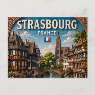Carte Postale 🏰 Strasbourg France Canal Historique