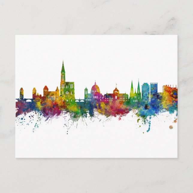 Carte Postale Strasbourg France Skyline (Devant)