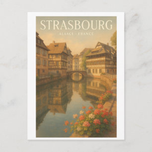 Carte Postale Strasbourg — ville romantique de France