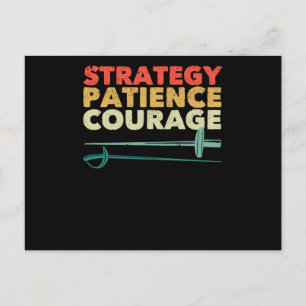 Carte Postale Stratégie de clôture Fencer foil epee sabre