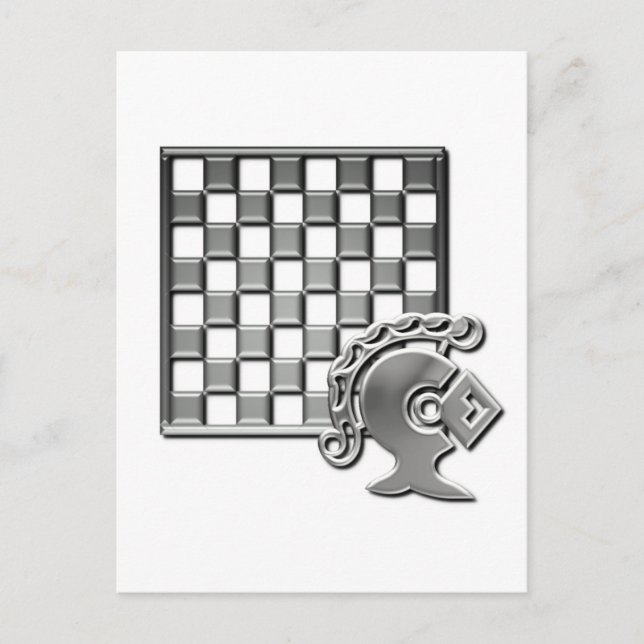 Carte postale Stratégie d'échecs (Devant)