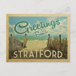 Carte Postale Stratford Connecticut Beach Vintage voyage